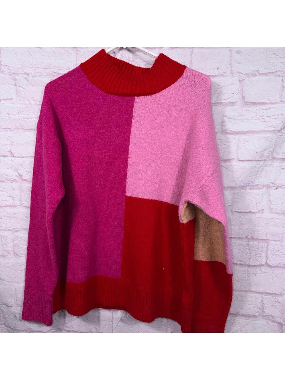Jodifl Small Color Block Knit Sweater
